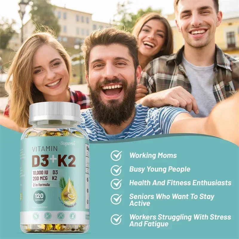Vitamin D3+K2 Supplement - Promotes Calcium Absorption - Image 3