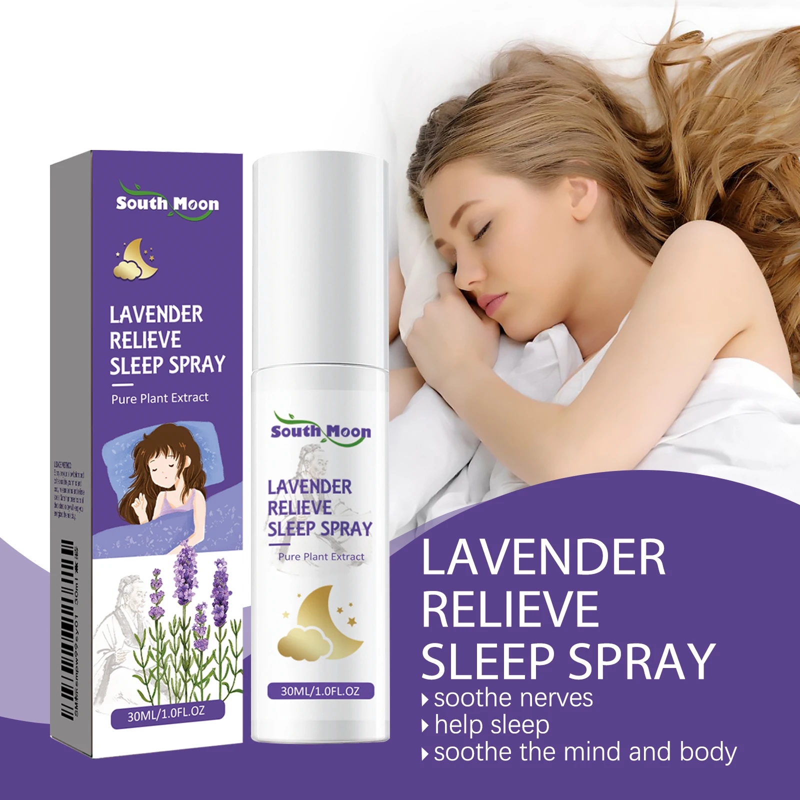 Lavender Sleep Spray Insomnia Therapy Pillow Mist Relieve