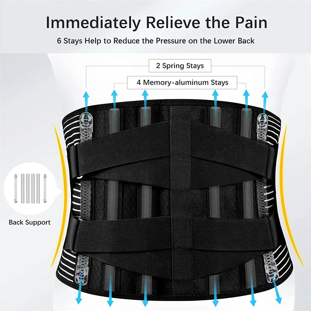 Back Brace for Lower Back Pain,Lumbar Support for Heavy Lifting Men Women,Breathable Waist Support Relief Sciatica,Herniated Dis - Image 4