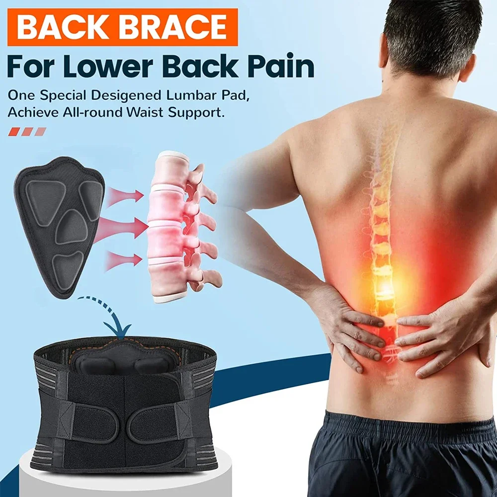 Back Brace for Lower Back Pain,Lumbar Support for Heavy Lifting Men Women,Breathable Waist Support Relief Sciatica,Herniated Dis - Image 2