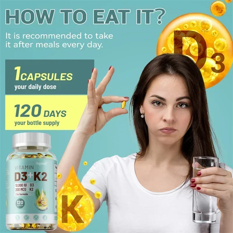 Vitamin D3+K2 Supplement - Promotes Calcium Absorption - Image 5