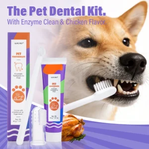 PET Enzymatic Roast Chicken Dental Care Kit With Brush Finger