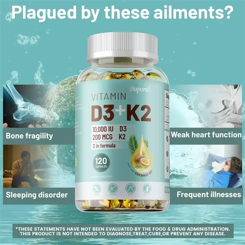 Vitamin D3+K2 Supplement - Promotes Calcium Absorption - Image 4