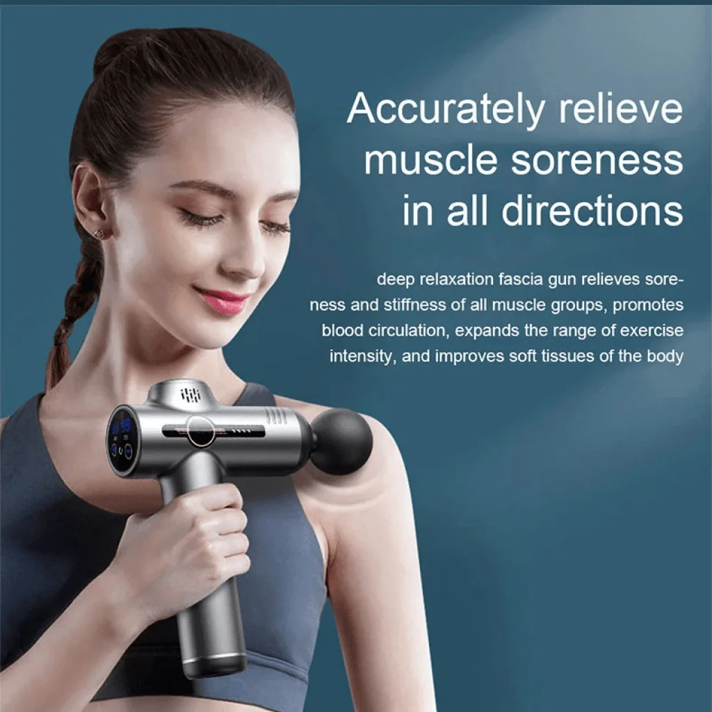 Portable Fascia Gun Vibration Massage Gun For Body Neck Back - Image 2